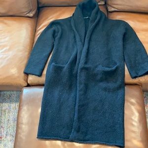 Peruvian Connection Warm Black Cardigan